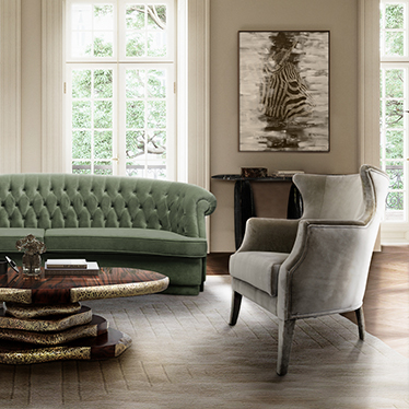 DUKONO ARMCHAIR, LATZA CENTER TABLE, MAREE SOFA